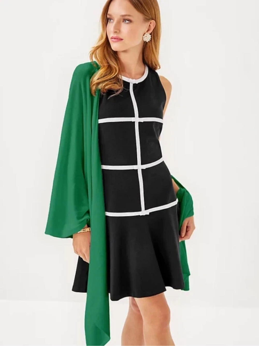 Lilly Pulitzer Lanelle Cashmere Wrap 💚 Fiddle Leaf Green $278
